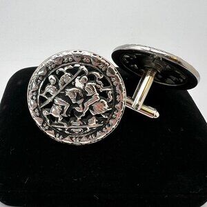 Medieval Renaissance Scene Cuff Links